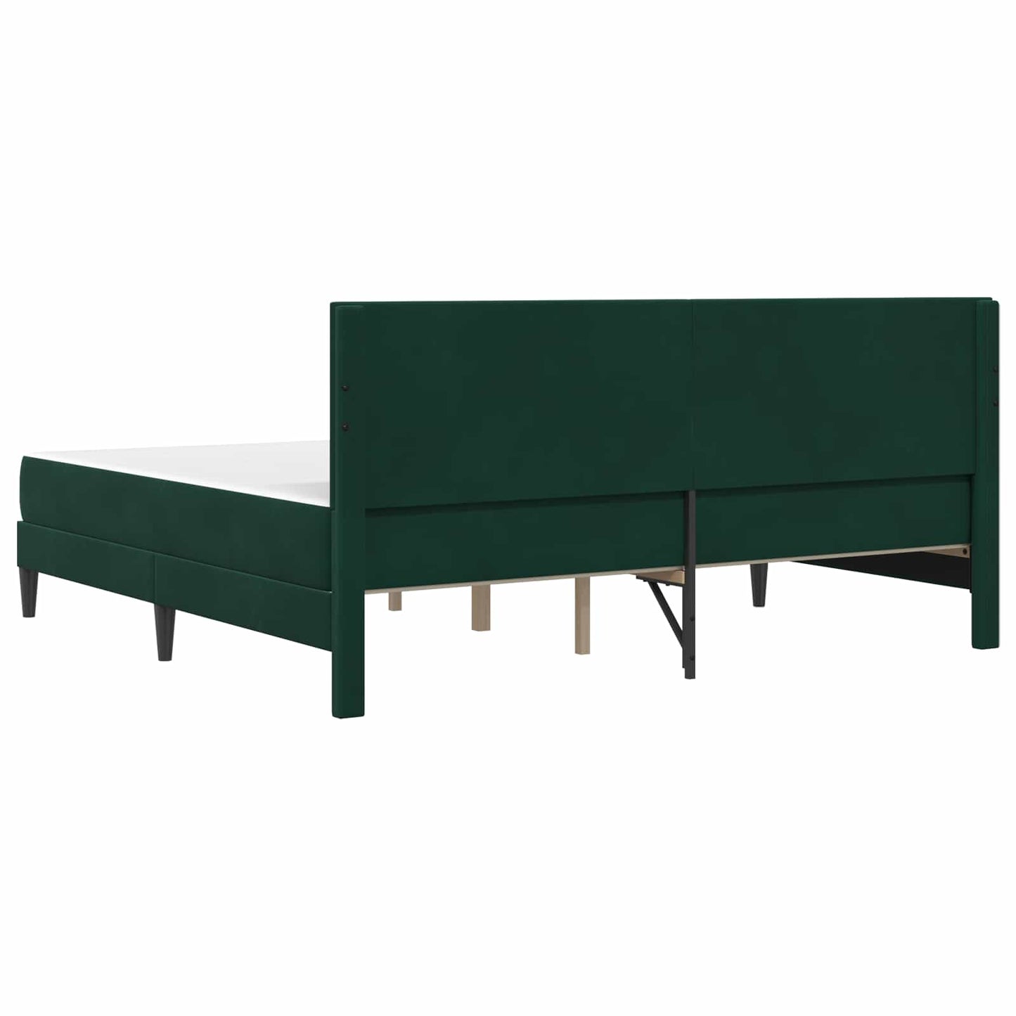 Bedframe met matras Donkergroen 200 x 200 cm Fluweel