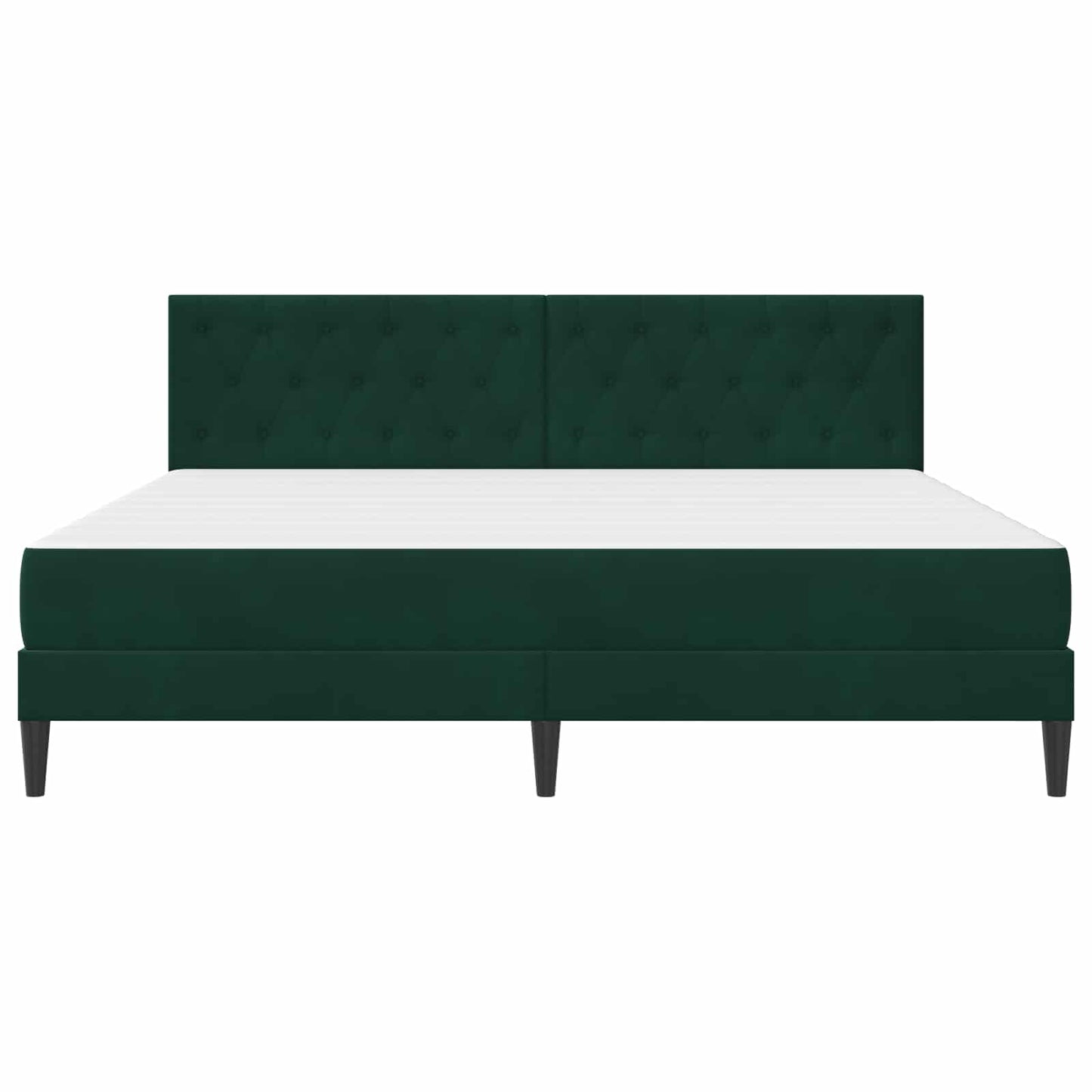 Bedframe met matras Donkergroen 200 x 200 cm Fluweel
