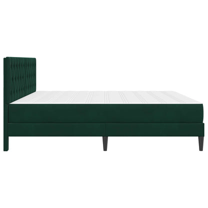 Bedframe met matras Donkergroen 200 x 200 cm Fluweel