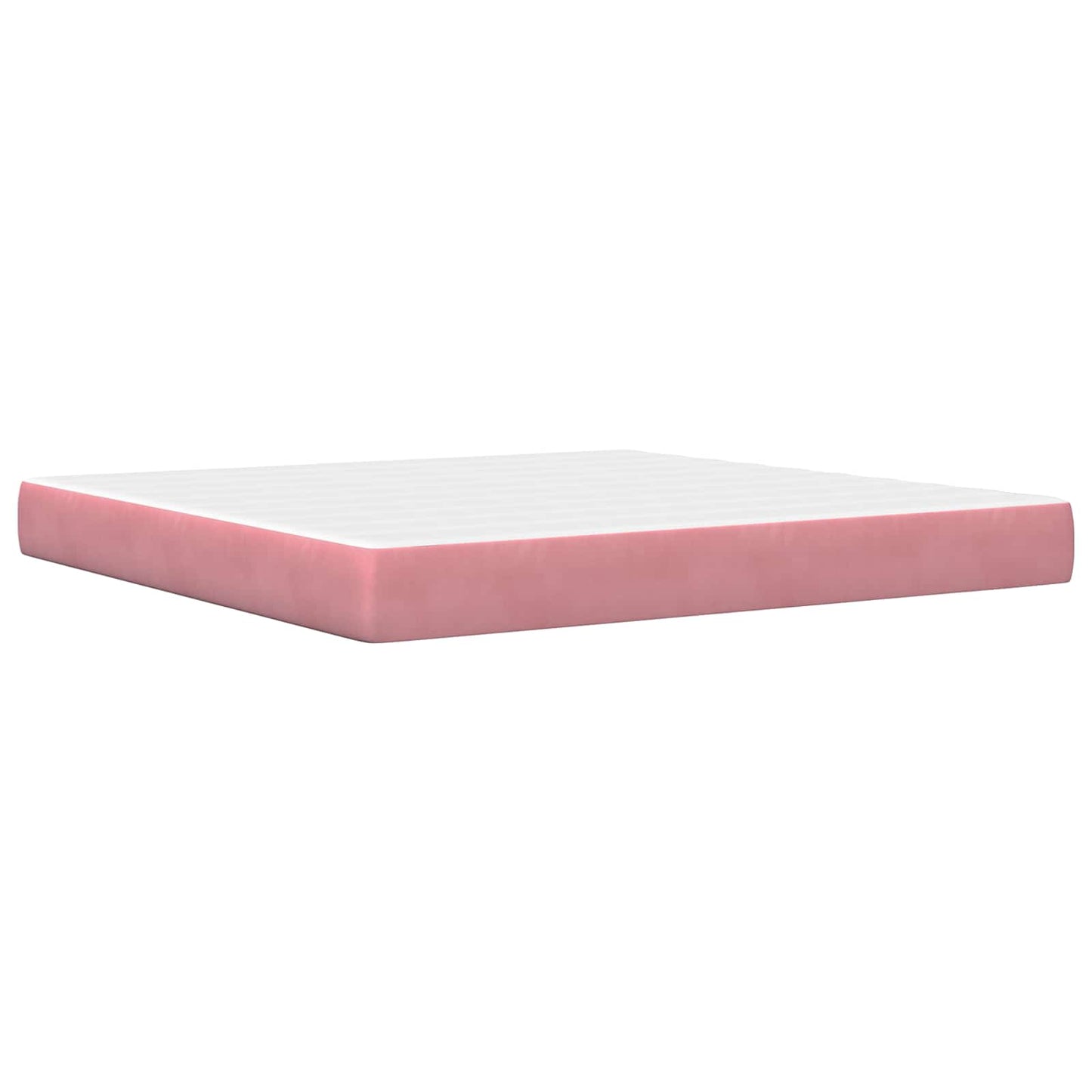 Bedframe met matras met hoofdeinde Roze 200 x 200 cm Fluweel