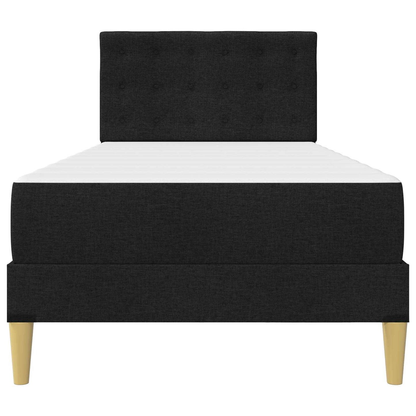 Bedframe met matras met hoofdeinde Zwart 80 x 200 cm Stof