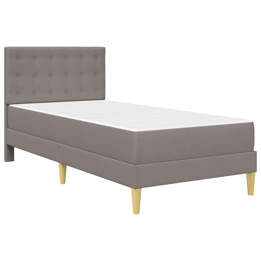 Bedframe met matras met hoofdeinde Taupe 80 x 200 cm Stof