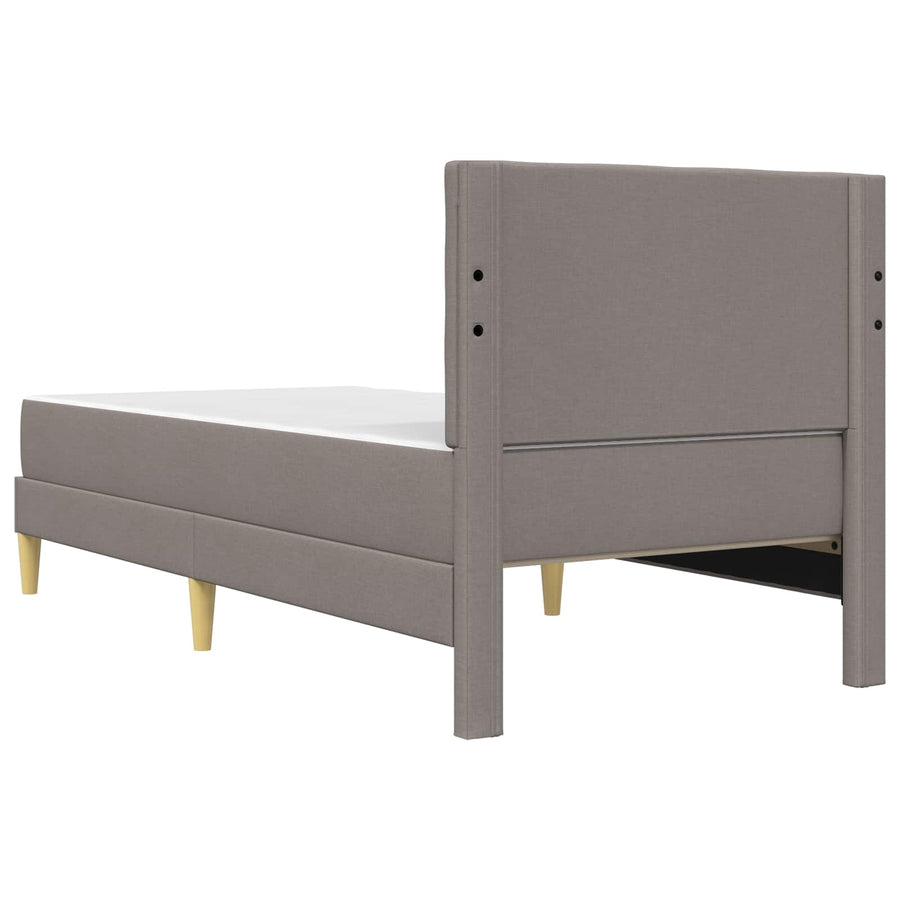 Bedframe met matras met hoofdeinde Taupe 80 x 200 cm Stof