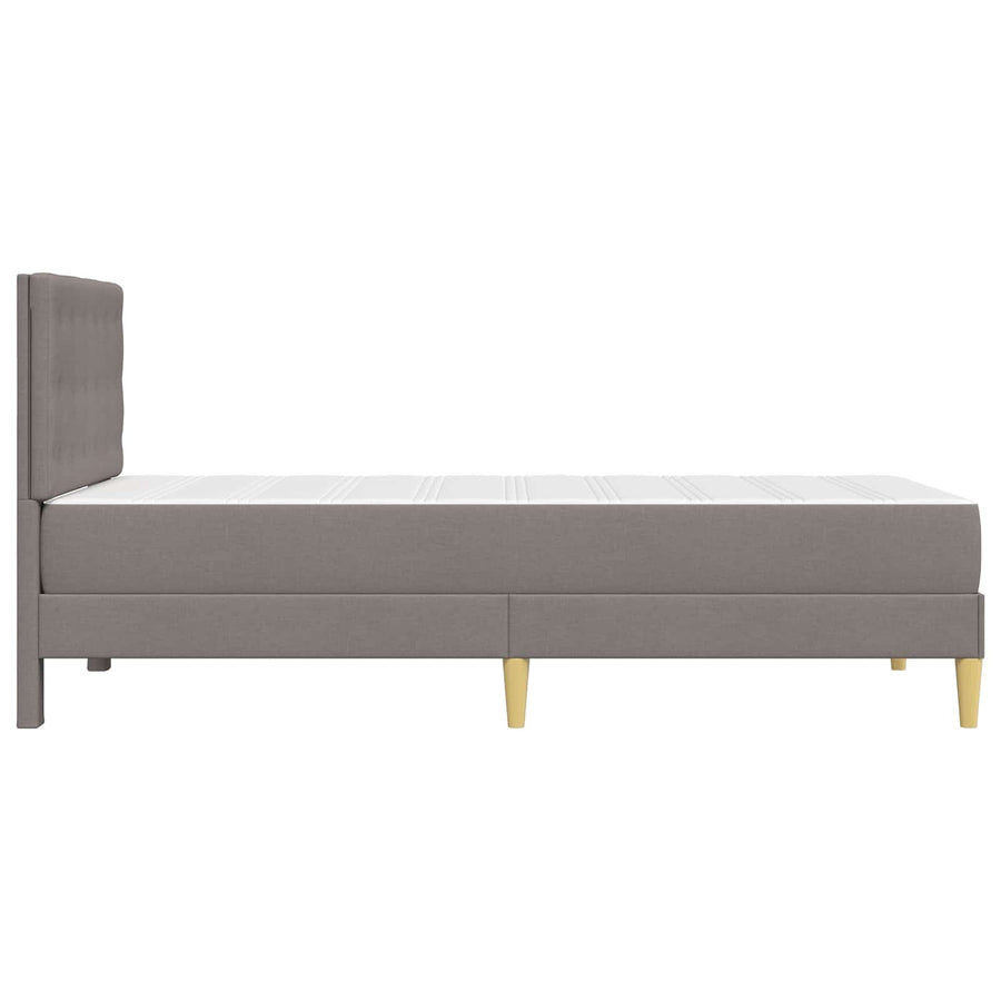 Bedframe met matras met hoofdeinde Taupe 80 x 200 cm Stof
