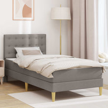 Bedframe met matras met hoofdeinde Taupe 90 x 190 cm Stof