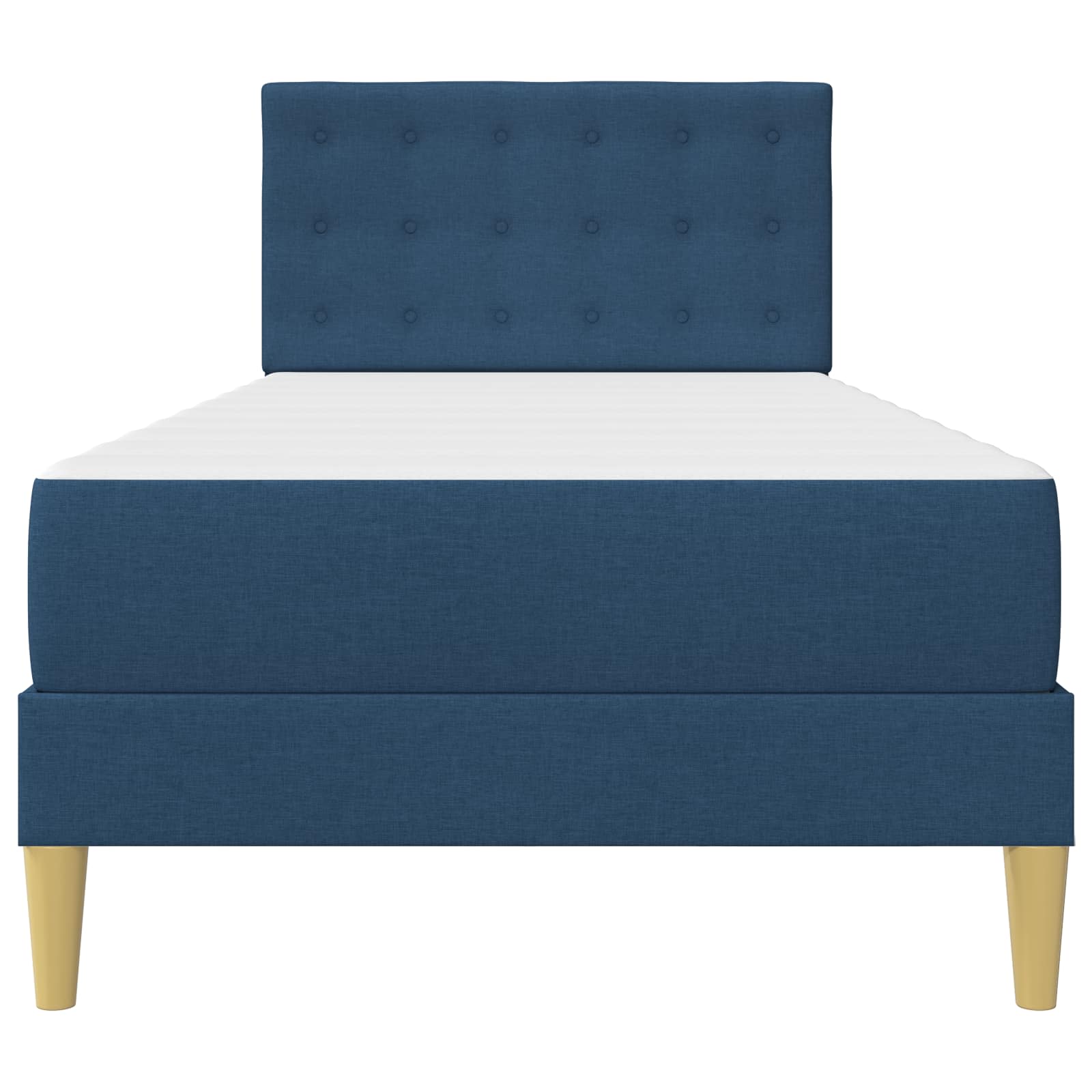 Bedframe met matras met hoofdeinde Blauw 90 x 190 cm Stof