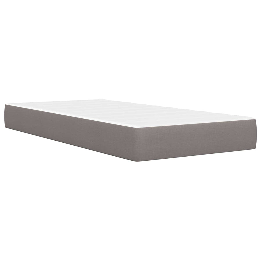 Bedframe met matras met hoofdeinde Taupe 90 x 200 cm Stof
