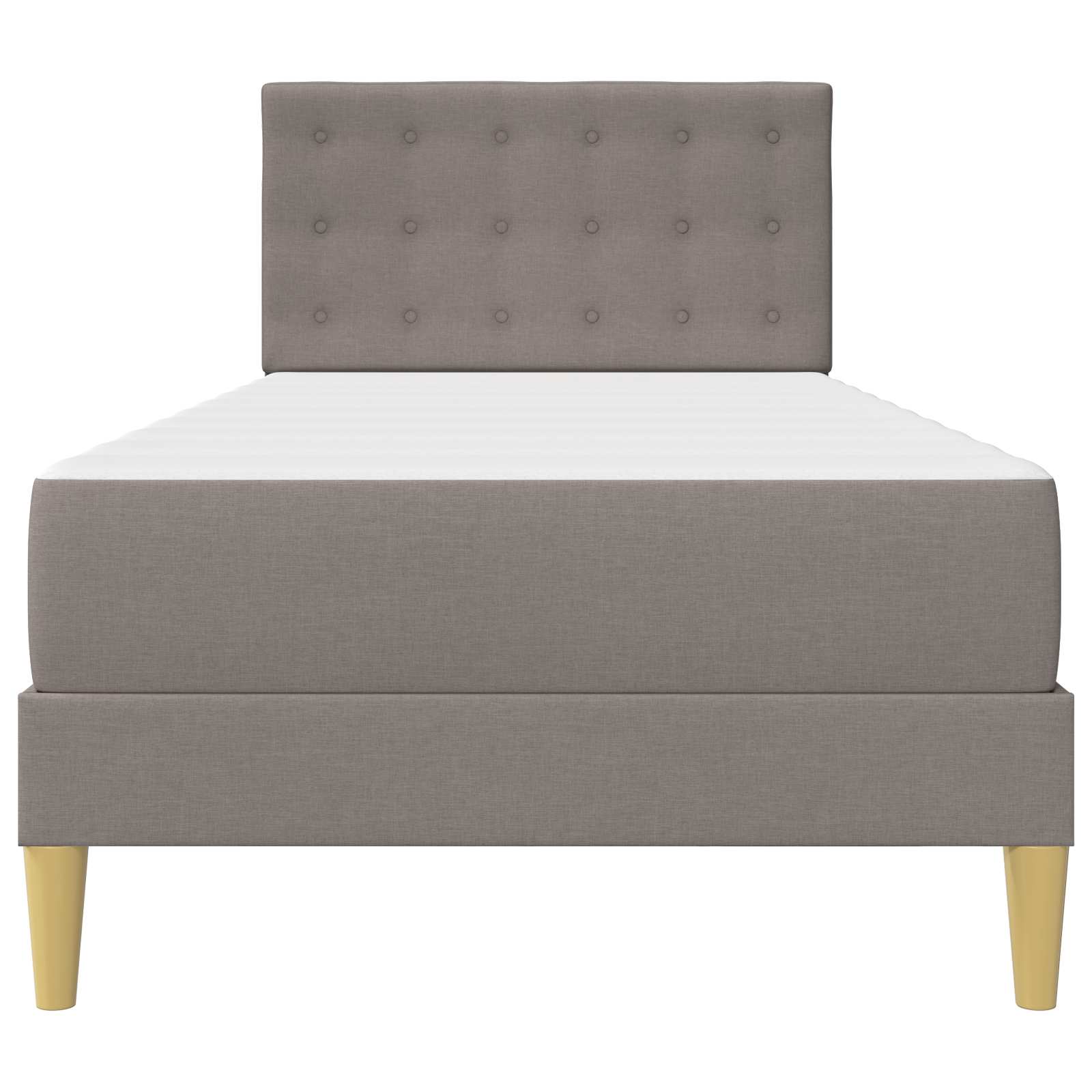 Bedframe met matras met hoofdeinde Taupe 90 x 200 cm Stof