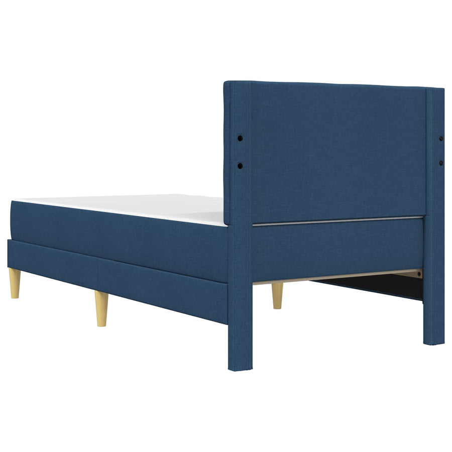 Bedframe met matras met hoofdeinde Blauw 90 x 200 cm Stof