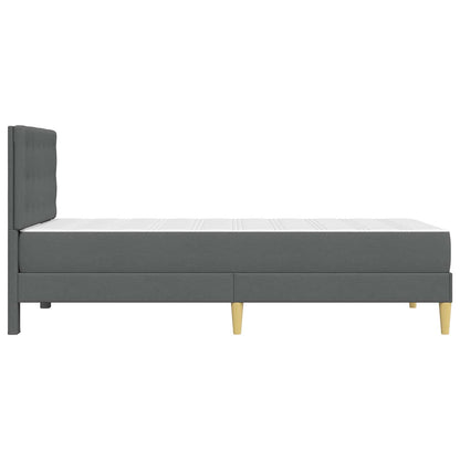 Bedframe met matras Donkergrijs 100 x 200 cm Stof