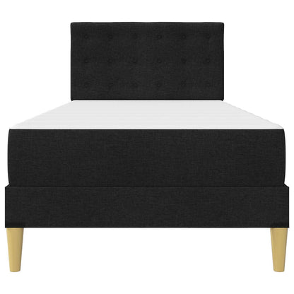 Bedframe met matras met hoofdeinde Zwart 100 x 200 cm Stof