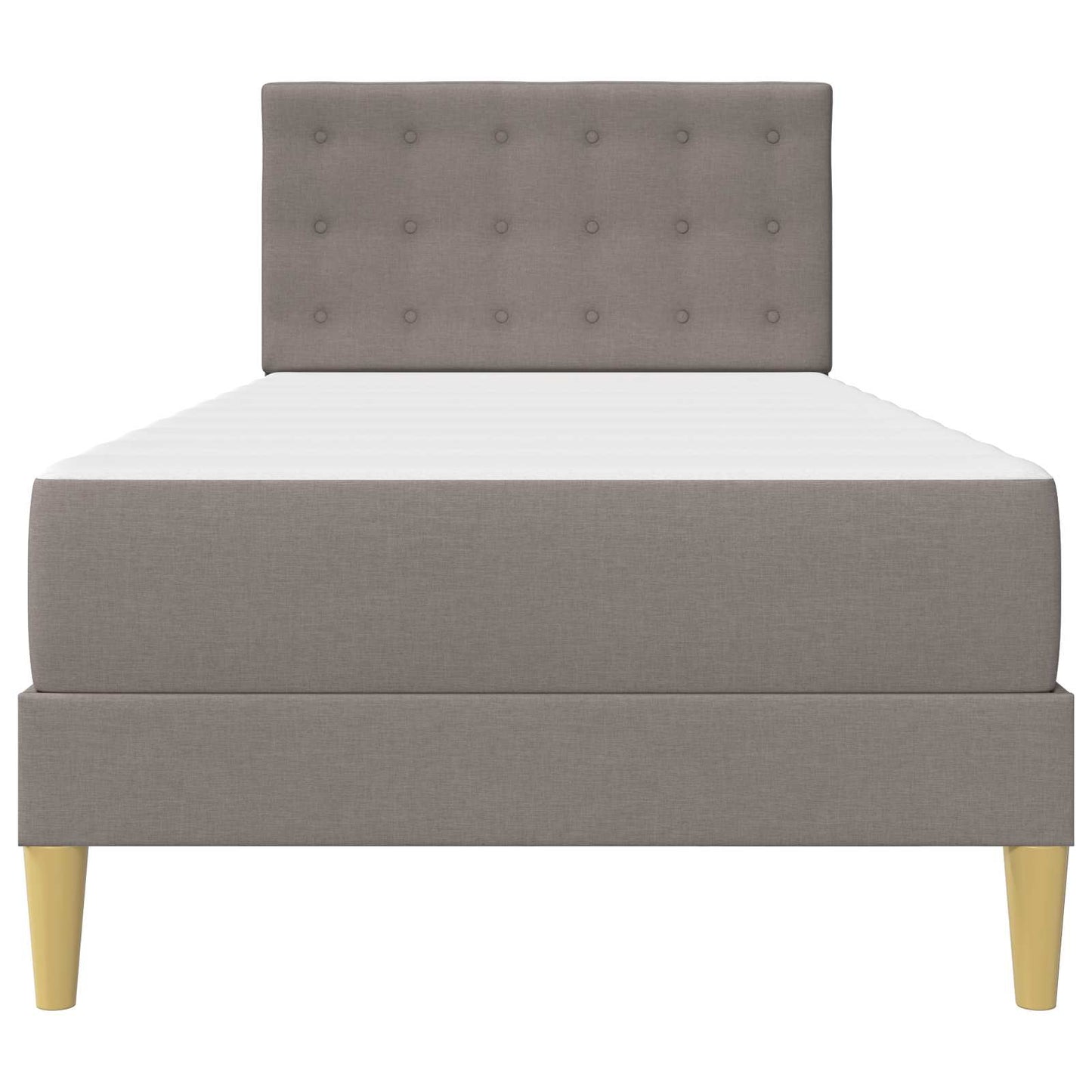 Bedframe met matras met hoofdeinde Taupe 100 x 200 cm Stof