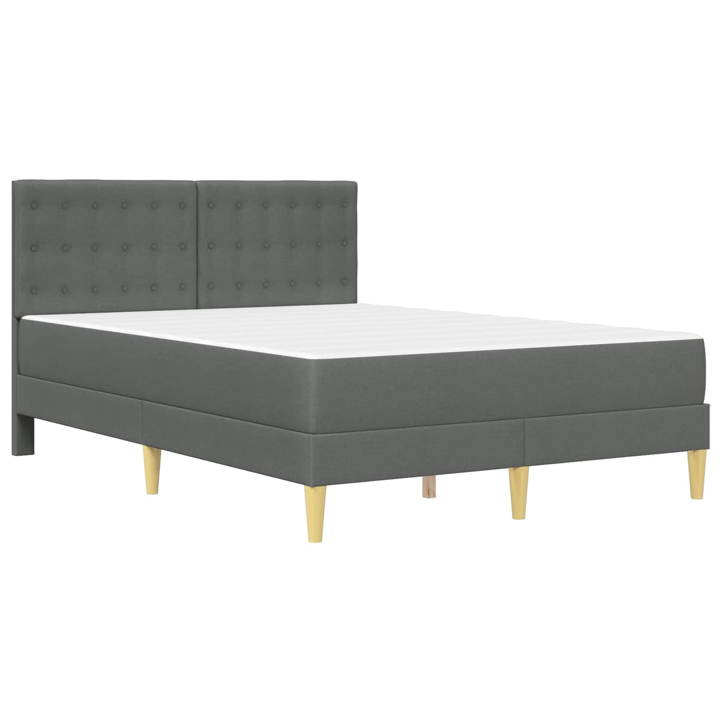 Bedframe met matras Donkergrijs 120 x 190 cm Stof