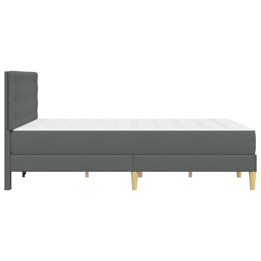 Bedframe met matras Donkergrijs 120 x 190 cm Stof