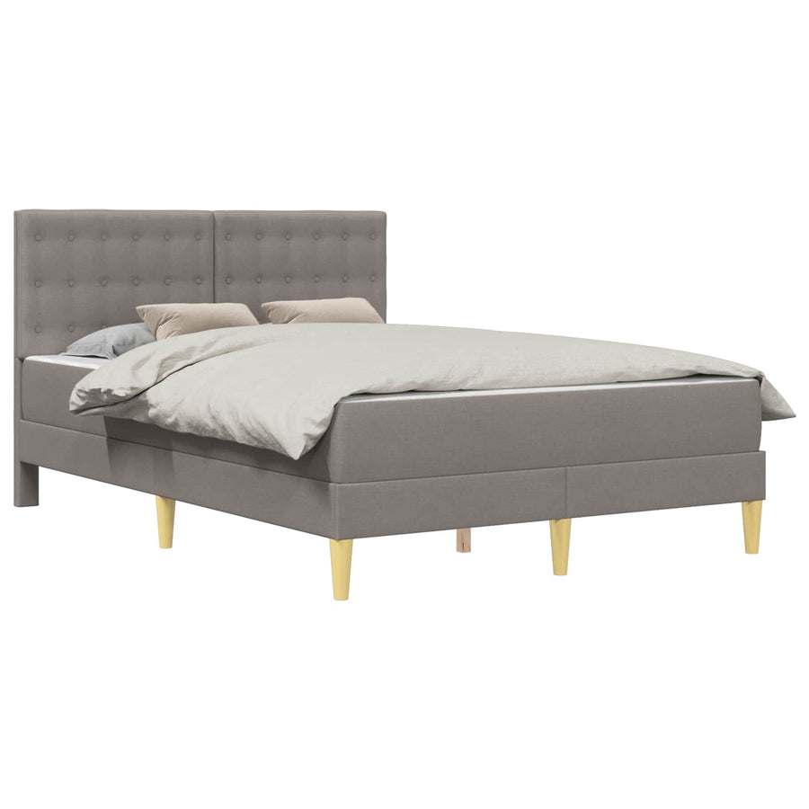 Bedframe met matras met hoofdeinde Taupe 120 x 190 cm Stof