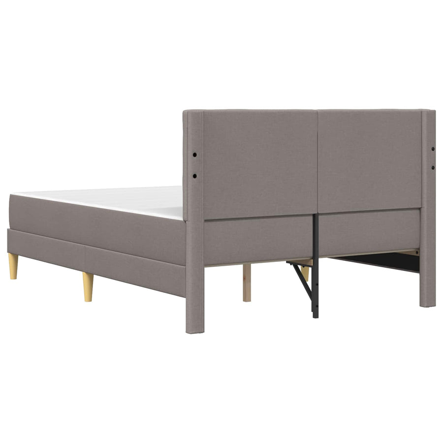 Bedframe met matras met hoofdeinde Taupe 120 x 190 cm Stof