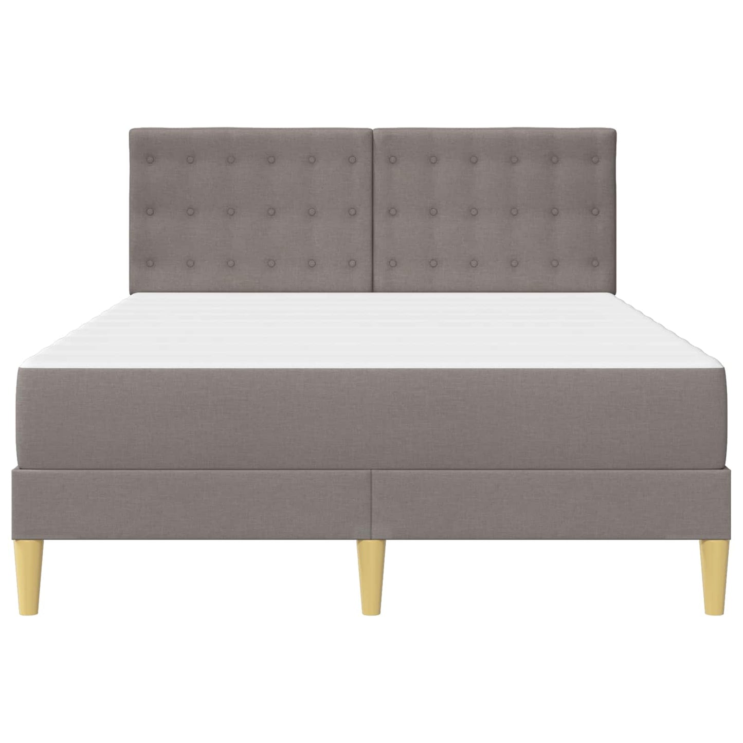 Bedframe met matras met hoofdeinde Taupe 120 x 190 cm Stof