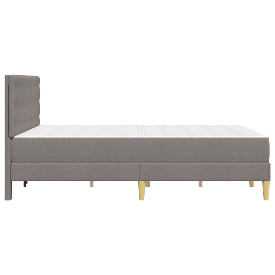 Bedframe met matras met hoofdeinde Taupe 120 x 190 cm Stof