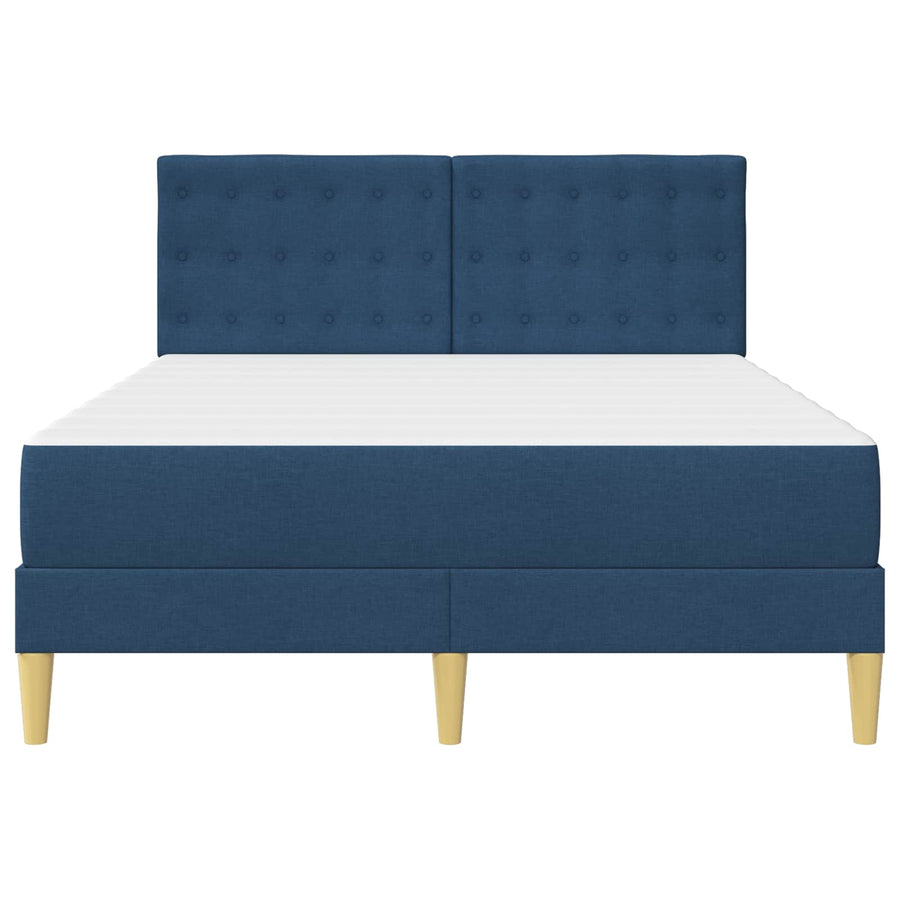 Bedframe met matras met hoofdeinde Blauw 120 x 190 cm Stof