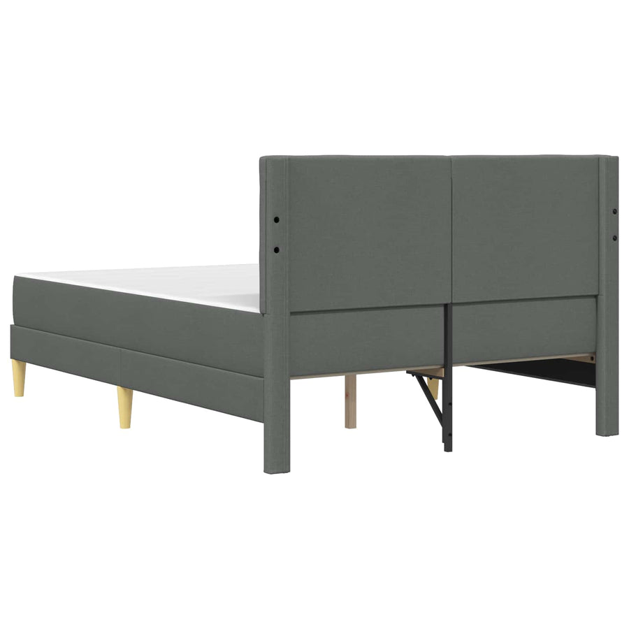 Bedframe met matras Donkergrijs 120 x 200 cm Stof
