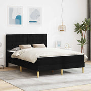 Bed Frame with Mattress with Headboard Black 120 x 200 cm Fabric