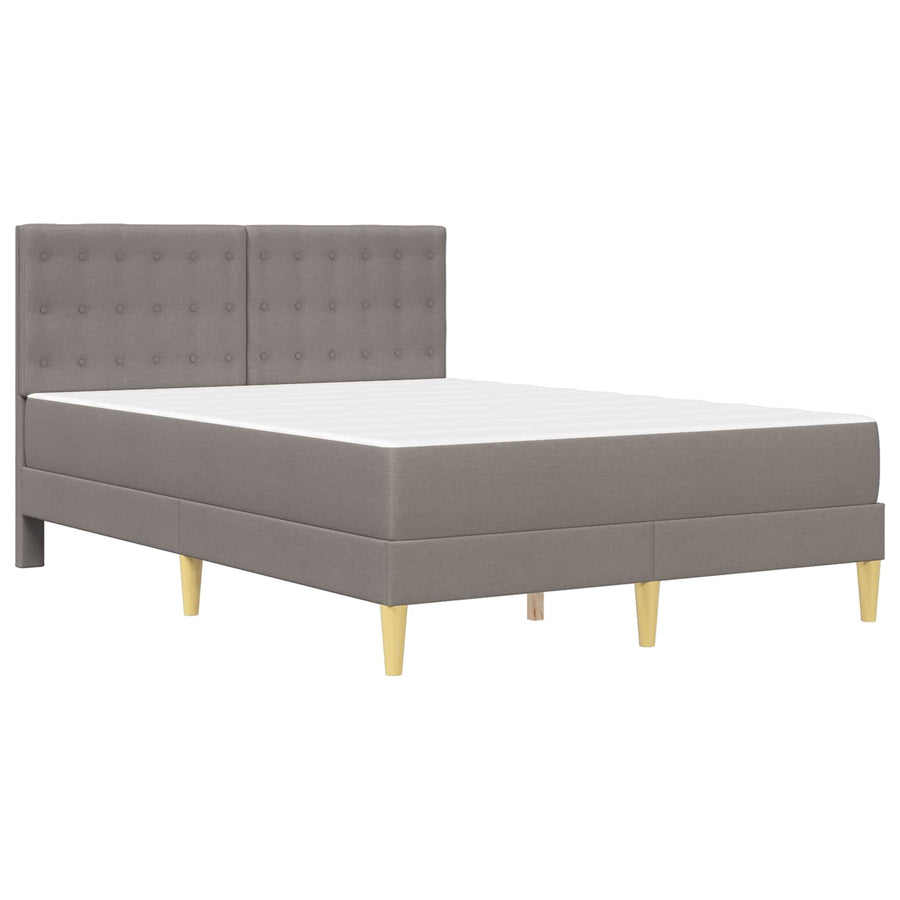 Bedframe met matras met hoofdeinde Taupe 120 x 200 cm Stof