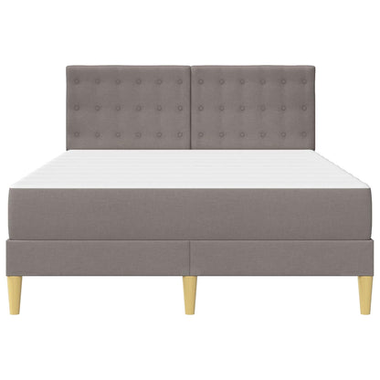 Bedframe met matras met hoofdeinde Taupe 120 x 200 cm Stof