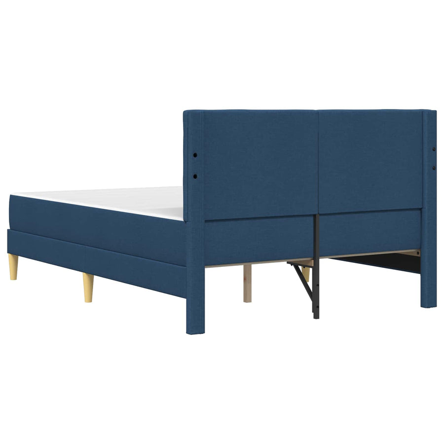 Bedframe met matras met hoofdeinde Blauw 120 x 200 cm Stof