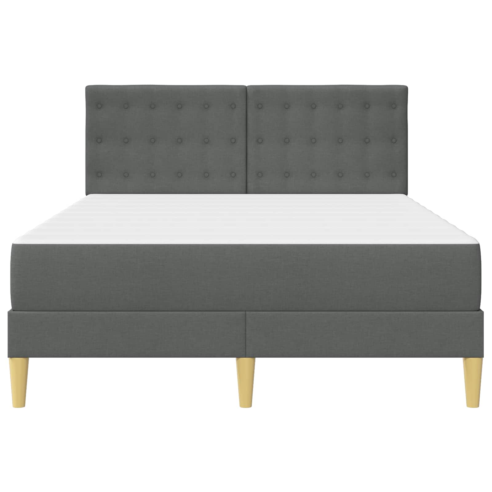 Bedframe met matras Donkergrijs 140 x 190 cm Stof