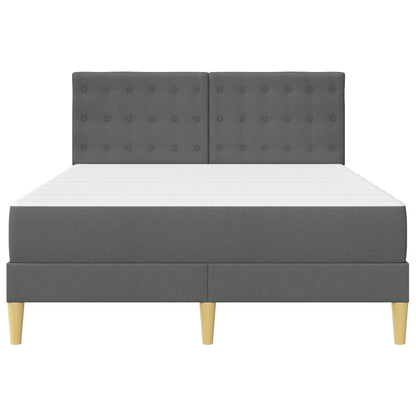 Bedframe met matras Donkergrijs 140 x 190 cm Stof