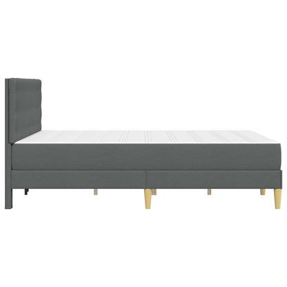 Bedframe met matras Donkergrijs Stof