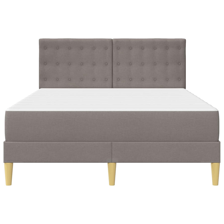 Bedframe met matras met hoofdeinde Taupe 140 x 200 cm Stof