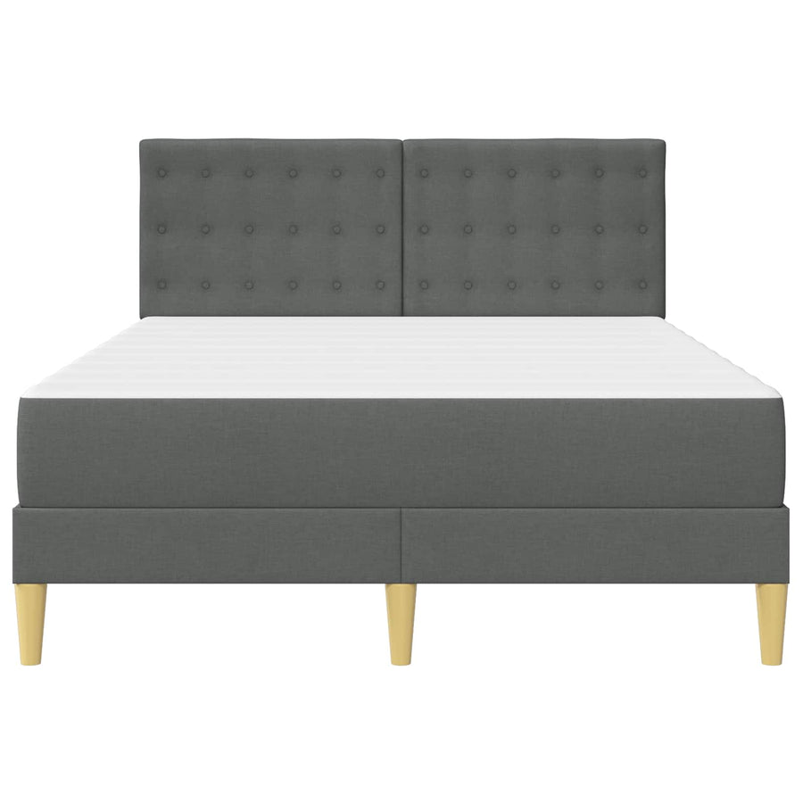 Bedframe met matras Donkergrijs 160 x 200 cm Stof