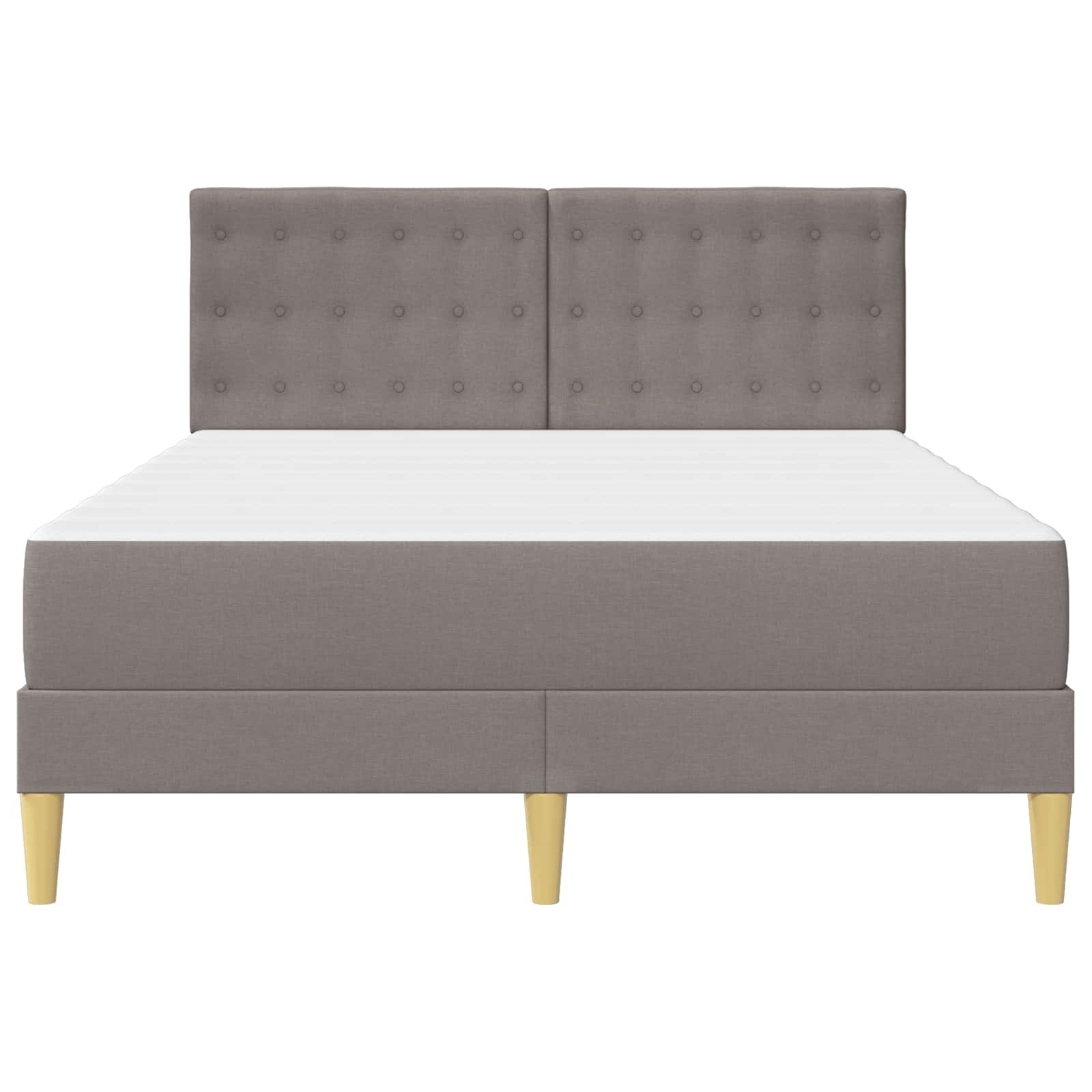 Bedframe met matras met hoofdeinde Taupe 160 x 200 cm Stof