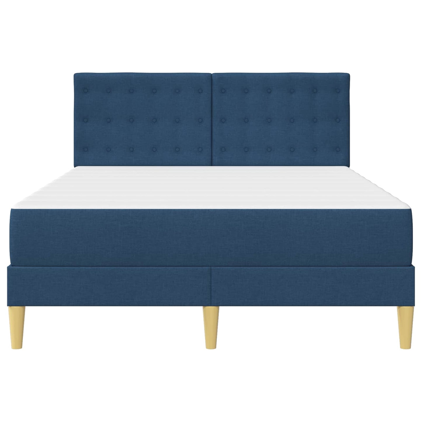 Bedframe met matras met hoofdeinde Blauw 160 x 200 cm Stof