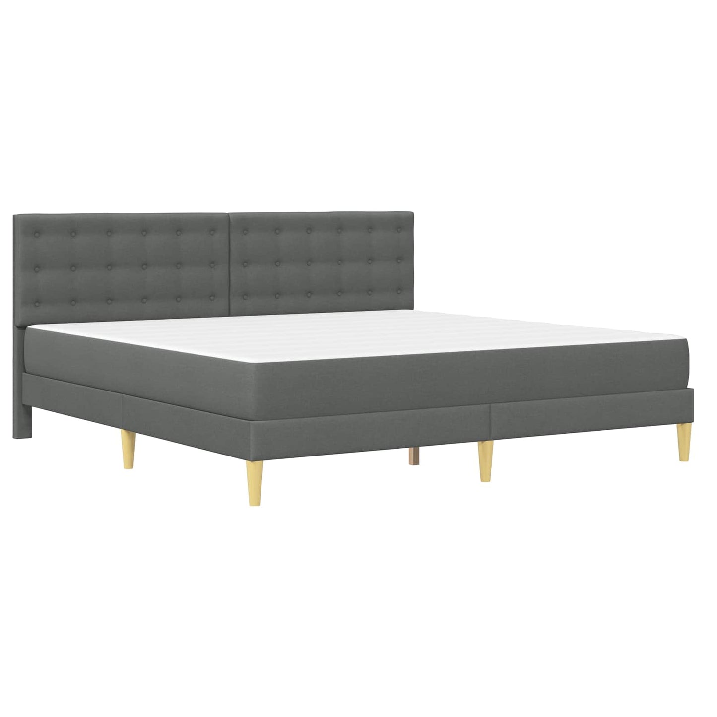 Bedframe met matras Donkergrijs 180 x 200 cm Stof