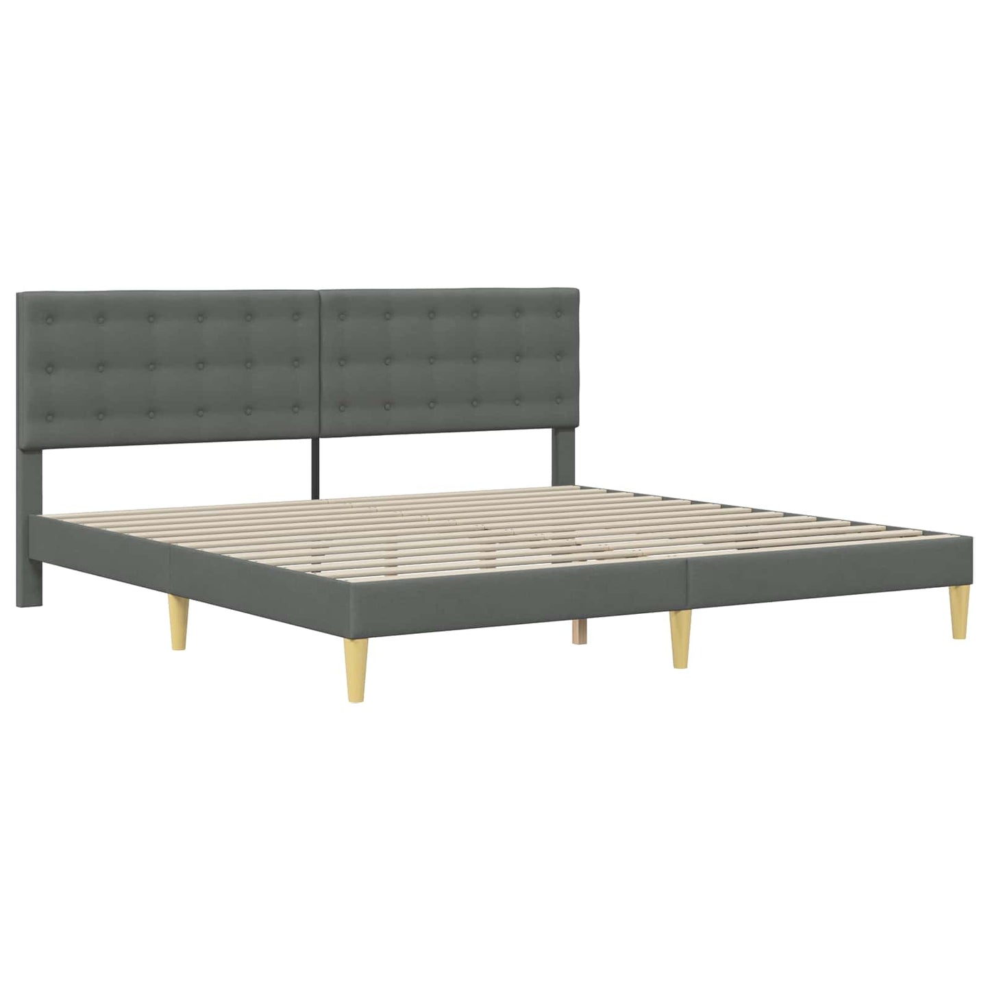 Bedframe met matras Donkergrijs 180 x 200 cm Stof