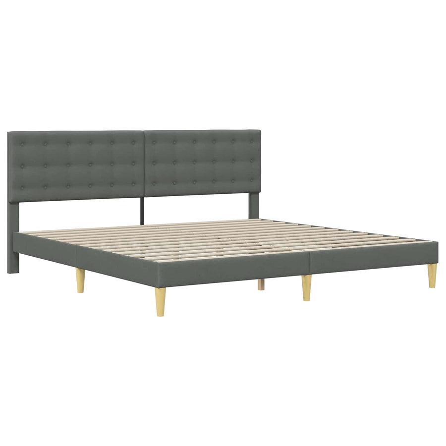 Bedframe met matras Donkergrijs 180 x 200 cm Stof