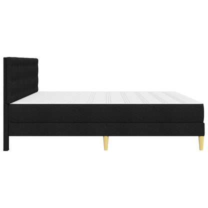Bedframe met matras met hoofdeinde Zwart 180 x 200 cm Stof