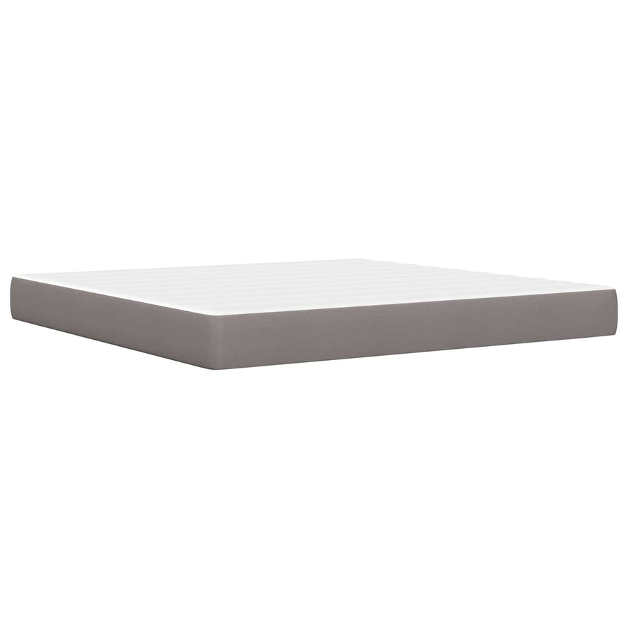 Bedframe met matras met hoofdeinde Taupe 180 x 200 cm Stof