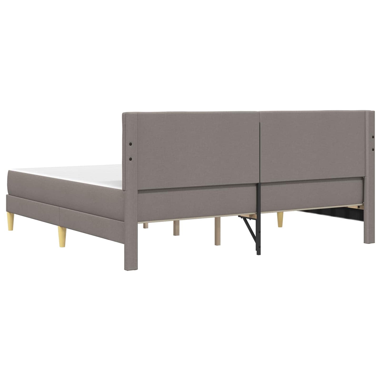 Bedframe met matras met hoofdeinde Taupe 180 x 200 cm Stof