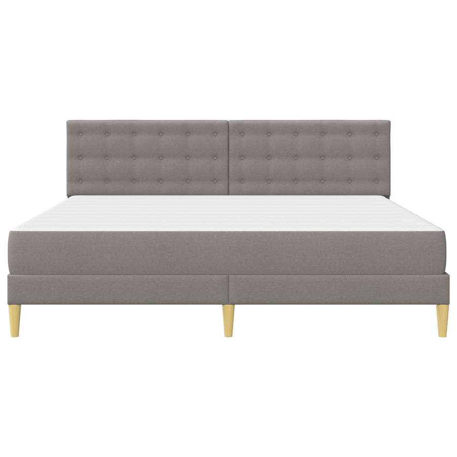 Bedframe met matras met hoofdeinde Taupe 180 x 200 cm Stof