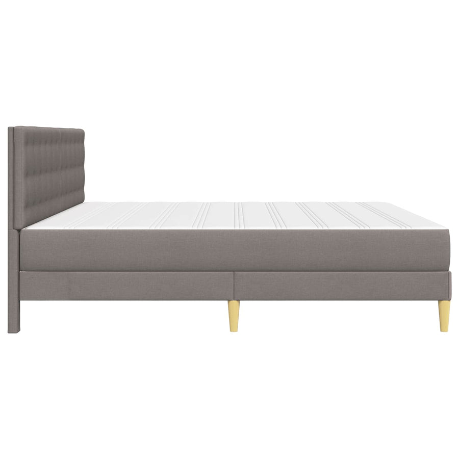 Bedframe met matras met hoofdeinde Taupe 180 x 200 cm Stof