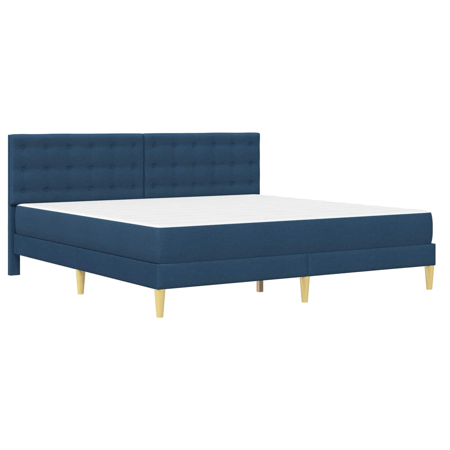Bedframe met matras met hoofdeinde Blauw 180 x 200 cm Stof