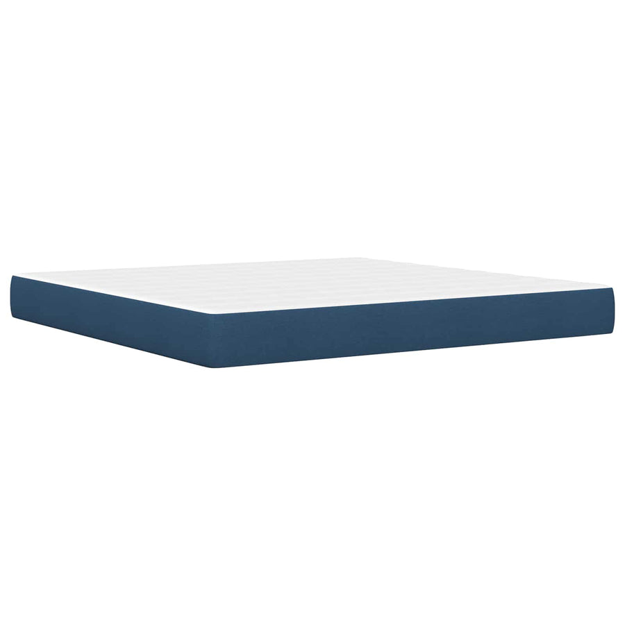 Bedframe met matras met hoofdeinde Blauw 180 x 200 cm Stof