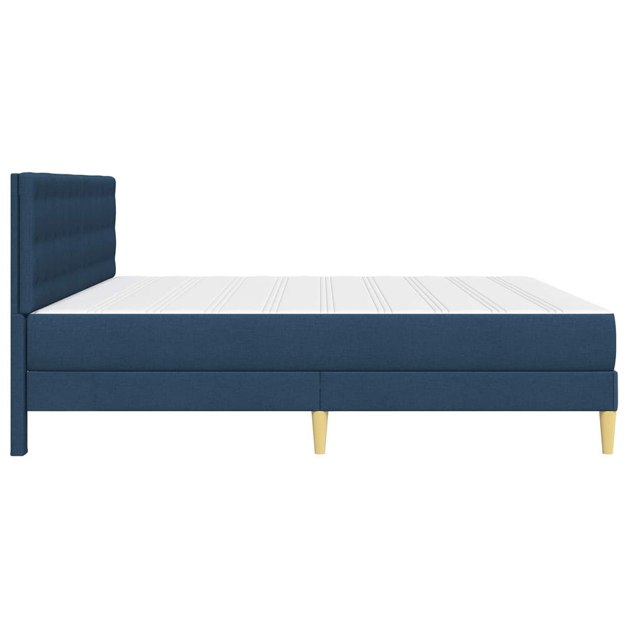 Bedframe met matras met hoofdeinde Blauw 180 x 200 cm Stof