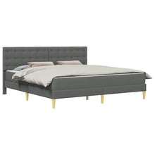 Bedframe met matras Donkergrijs 200 x 200 cm Stof