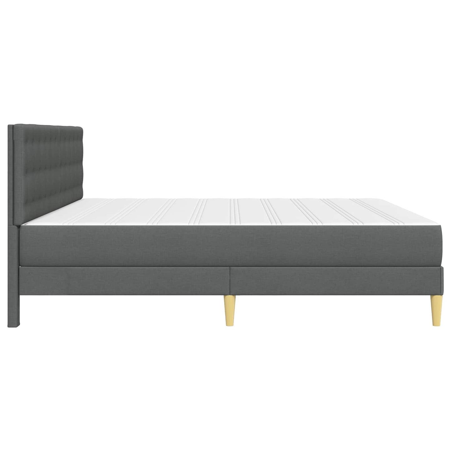 Bedframe met matras Donkergrijs 200 x 200 cm Stof