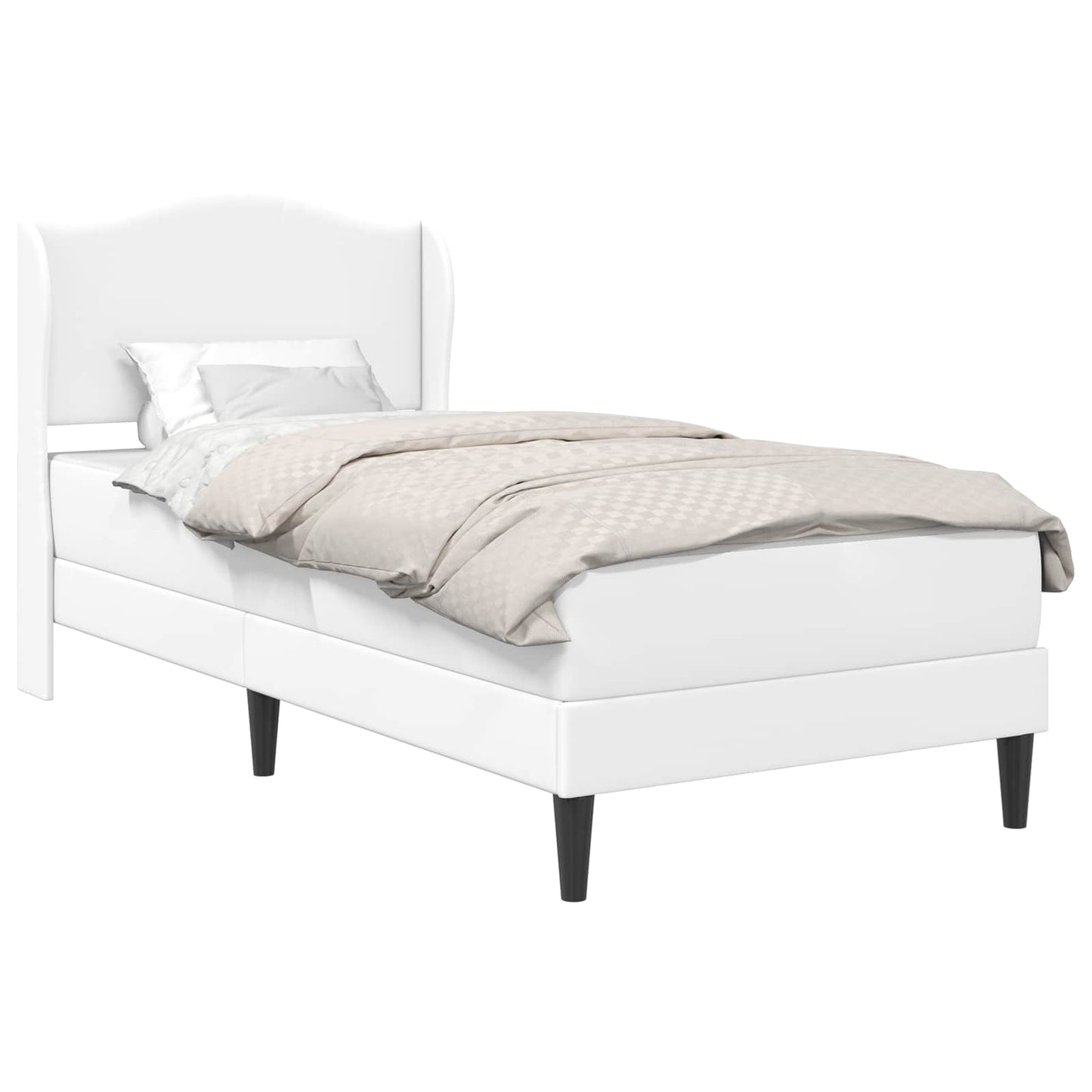Bedframe met hoofdeinde Wit 80 x 200 cm Kunstleer