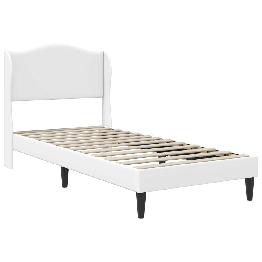 Bedframe met hoofdeinde Wit 80 x 200 cm Kunstleer